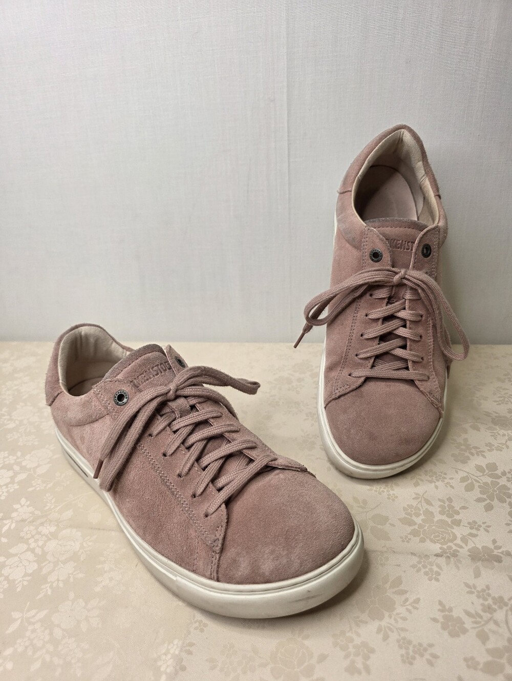 Birkenstock Bend Low Suede Sneakers Light Rose Pink EU 41 US Women 10 Men 8 Narr